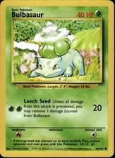 BULBASAUR 44/102 COMMON BASE SET UNLIMITED POKEMON NM/M active listing photo
