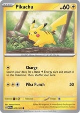 Pokemon TCG - Pikachu 025/165 Sv: Scarlet & Violet 151 Regular Common active listing photo
