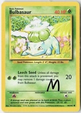 Bulbasaur 44/102 Common Base Set Unlimited Pokemon Moderately Played active listing photo