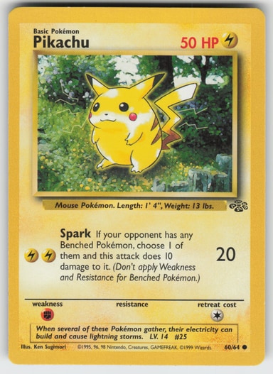 Pikachu representative card photo