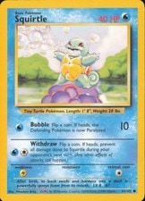 Squirtle 63/102 Common Base Set Unlimited Pokemon MP active listing photo