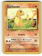 Charmander 46/102 - C Base Set Unlimited Pokemon LP active listing photo