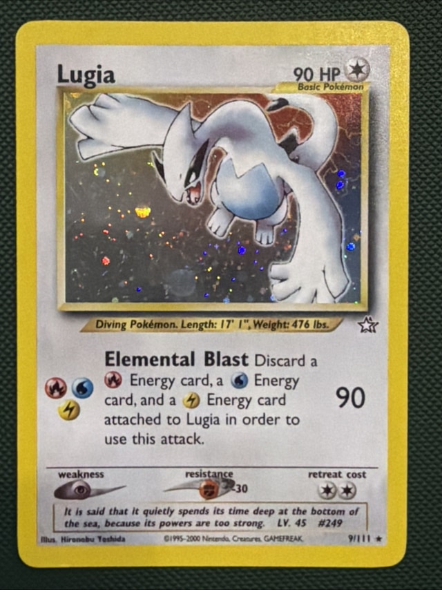 Lugia representative card photo