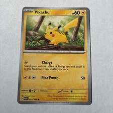 Pikachu SV: Scarlet & Violet 151 Common #025/165 Pokemon 2025 NM active listing photo