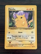 Pikachu 58/102 Base Set Unlimited Pokémon TCG Card English active listing photo