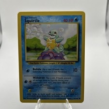 Squirtle 63/102 Common Base Set Unlimited Pokemon Lightly Played active listing photo