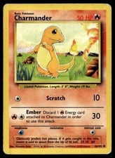 Charmander 46/102 Common Base Set Unlimited Pokemon Heavily Played active listing photo