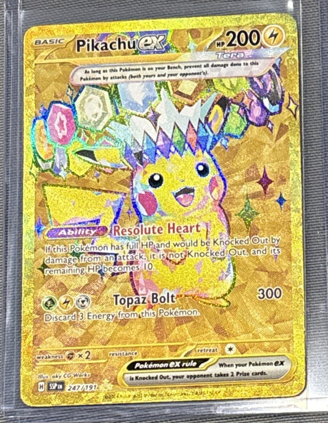 Pikachu ex representative card photo