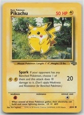 Pikachu 60/64 Common Jungle Pokemon Unlimited Heavily Played active listing photo