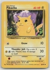 Pikachu 58/102 Common Base Set Unlimited Pokemon Heavily Played active listing photo