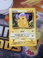Pikachu 58/102 Unlimited Common Base Set Pokémon Card Vintage WOTC active listing photo