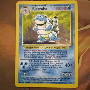 Blastoise representative card photo