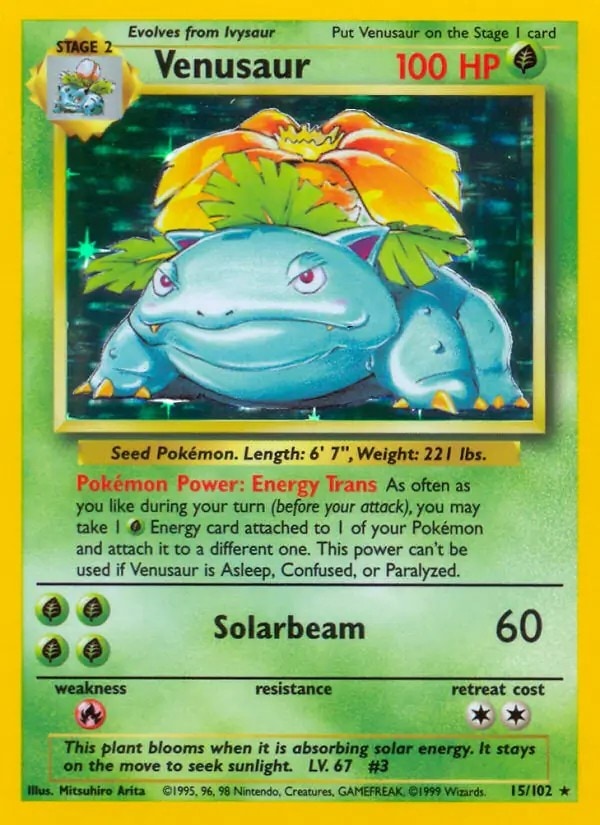 Venusaur representative card photo