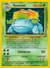 Venusaur - 15/102 - Pokemon Base Set Unlimited Holo Rare Card WOTC MP active listing photo