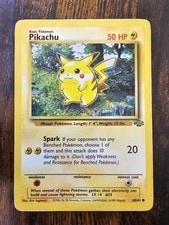 Pikachu 60/64 Common Jungle Pokemon Unlimited Moderately Played  active listing photo