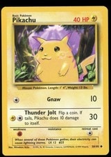 Pikachu 58/102 - Pokemon Base Set Unlimited - LP/MP active listing photo