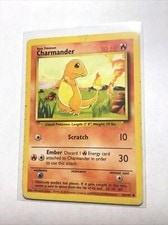 CHARMANDER - 46/102 - Base Set - Pokemon Card - DMG active listing photo