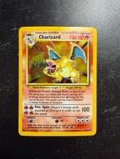 Charizard 4/102 Base Set Holo Rare Unlimited Pokemon Card English 1999 PL/MP active listing photo