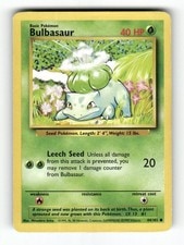 Bulbasaur - 44/102 - Base Set Unlimited - Pokemon - Common - MP active listing photo