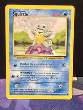Pokémon TCG Squirtle Base Set 63/102 Card Regular Common active listing photo