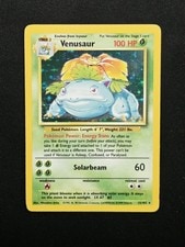 Venusaur 15/102 Base Set Holo Rare Unlimited WoTC Vintage Pokemon 1999 LP active listing photo