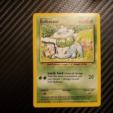 Pokémon TCG Bulbasaur Base Set 44/102 Regular Unlimited Common NM active listing photo