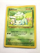 BULBASAUR - Base Set - 44/102 - Common - Pokemon Card - Unlimited Edition - HP active listing photo