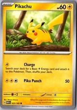 Pikachu 025/165 Common Scarlet and Violet 151 Lightly Played Pokemon Card active listing photo