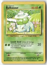 Bulbasaur 44/102 Common Base Set Unlimited Pokemon MP active listing photo