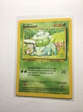 BULBASAUR - Base Set - 44/102 - Common - Pokemon Card - Unlimited Edition - MP active listing photo