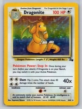 Dragonite 4/62 Holo Rare Fossil Pokemon Unlimited Holo Lightly Played active listing photo