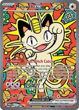 Pokémon TCG Meowth EX Full Art Holo Basic Cat Card POR 121/088 NM Pack Fresh!!  active listing photo