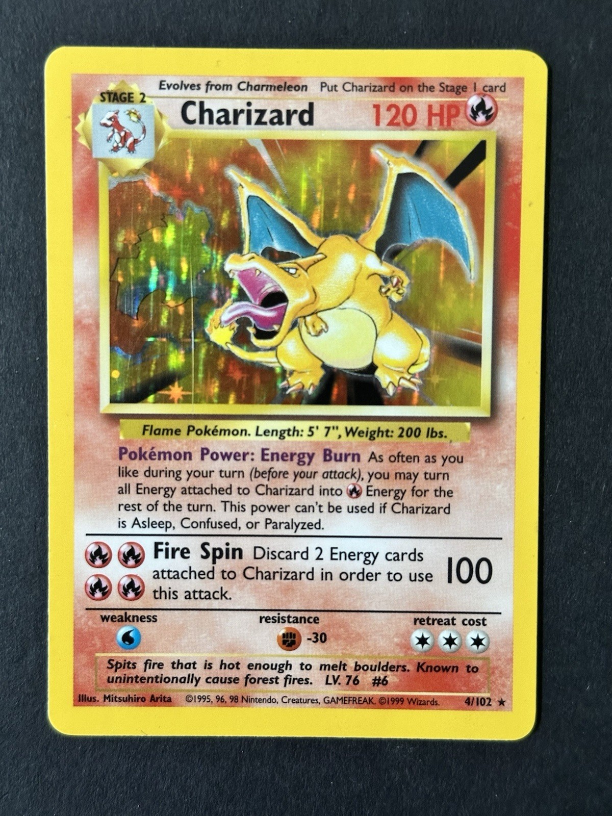 Charizard active listing card photo